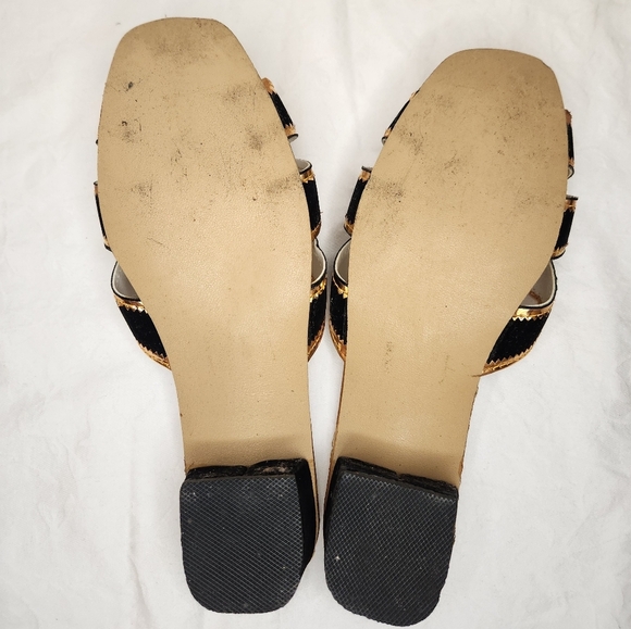 60s Gold Beaded Sandals - Picture 9 of 10